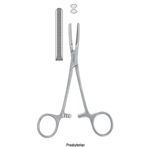 Kleszczyki Presbyterian zaciskowe ząbkowane 205mm
