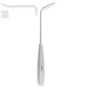 Retractor mandibular Obwegeser 60x9/12mm, 210mm
