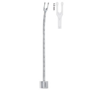 Osteotome nasal septum Obwegeser curved 4mm, 185mm