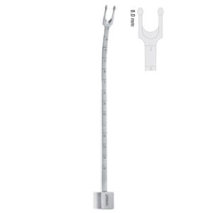 Osteotome nasal septum Obwegeser curved 8mm, 185mm