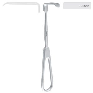 Retractor soft tissue Obwegeser downward 42x11mm, 170mm