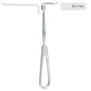 Retractor soft tissue Obwegeser upward 25x7mm, 170mm