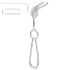 Retractor soft tissue Obwegeser with slit 60x14mm, 160mm