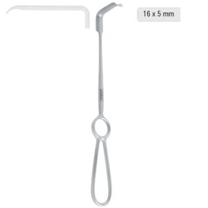 Retractor soft tissue Obwegeser downward 16x5mm, 220mm