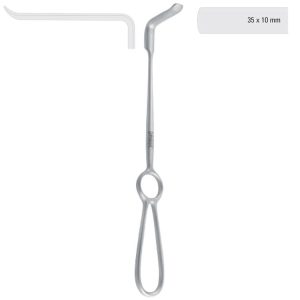 Retractor soft tissue Obwegeser upward 35x10mm, 220mm