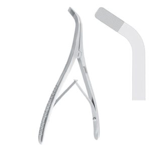 Forceps bone spreading Tessier angled 170mm