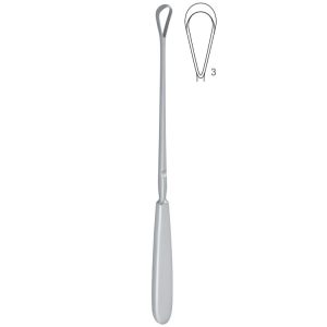 Skrobaczka maciczna Sims ostra-sztywna 9mm 255mm fig.3