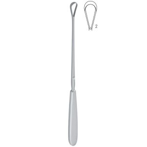 Skrobaczka maciczna Sims ostra-sztywna 8mm 255mm fig.2