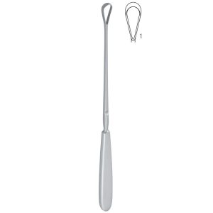 Skrobaczka maciczna Sims ostra-sztywna 7mm 255mm fig.1