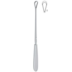 Skrobaczka maciczna Sims ostra-sztywna 6mm 255mm fig.0