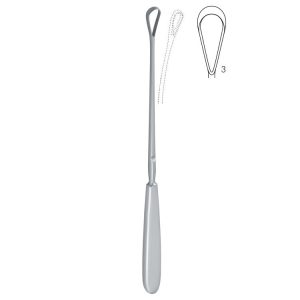 Skrobaczka maciczna Sims ostra-giętka 9mm 255mm fig.3