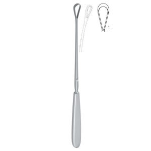 Skrobaczka maciczna Sims ostra-giętka 7mm 255mm fig.1