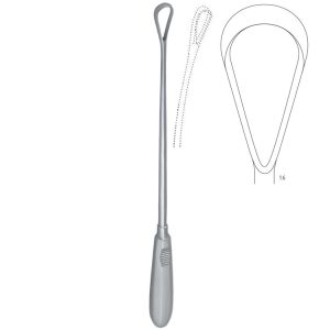 Skrobaczka maciczna Recamier ostra-giętka 40mm 360mm fig.16