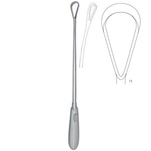 Skrobaczka maciczna Recamier ostra-giętka 35mm 360mm fig.15