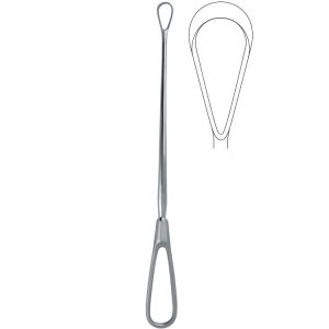 Skrobaczka maciczna Bumm ostra-giętka 24mm 290mm