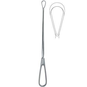 Skrobaczka maciczna Bumm ostra-giętka 22mm 290mm