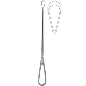 Skrobaczka maciczna Bumm ostra-giętka 18mm 290mm