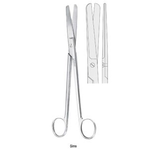 Nożyczki Sims maciczne tępo-tępe proste 200mm