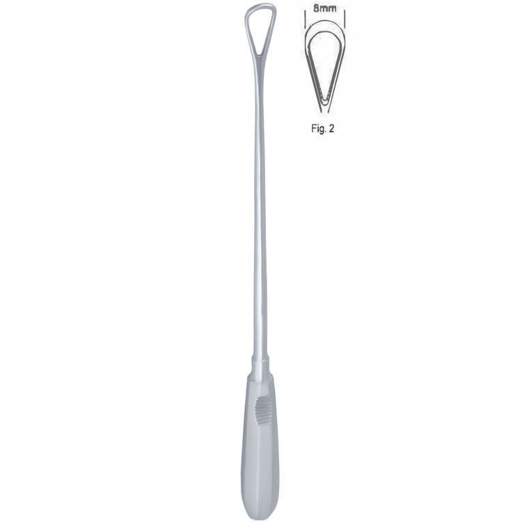 Skrobaczka maciczna Recamier tępa-sztywna 8mm 310mm fig.2