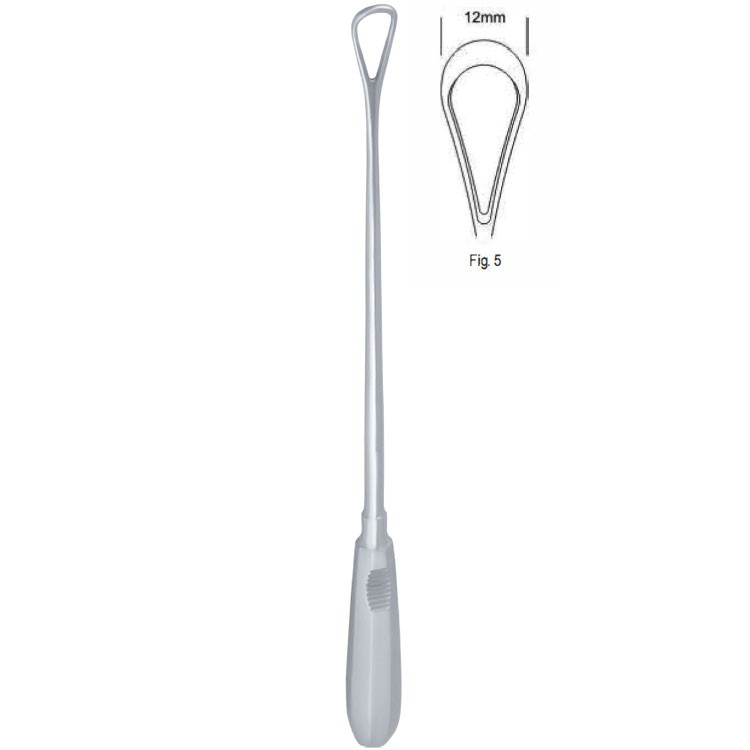 Skrobaczka maciczna Recamier tępa-sztywna 12mm 310mm fig.5