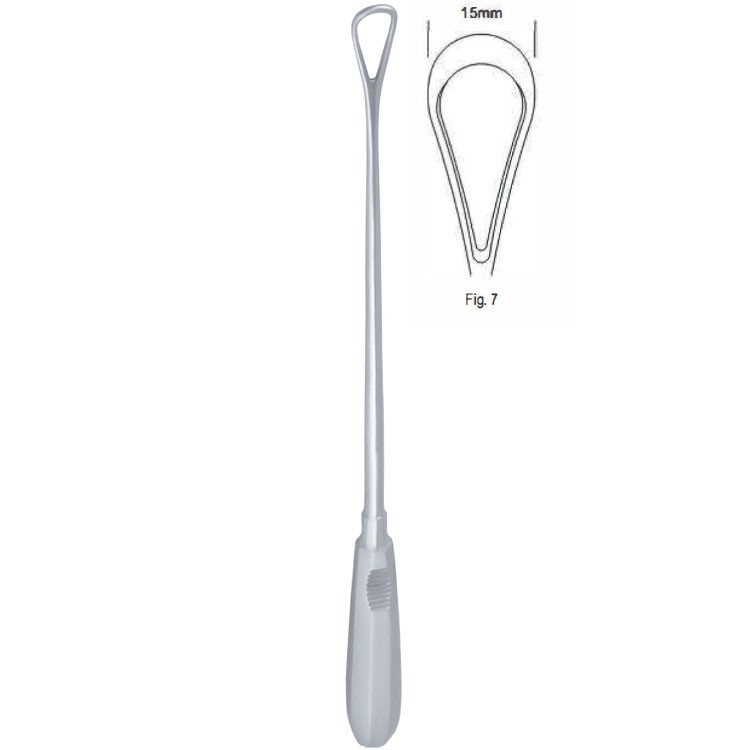 Skrobaczka maciczna Recamier tępa-sztywna 15mm 310mm fig.7