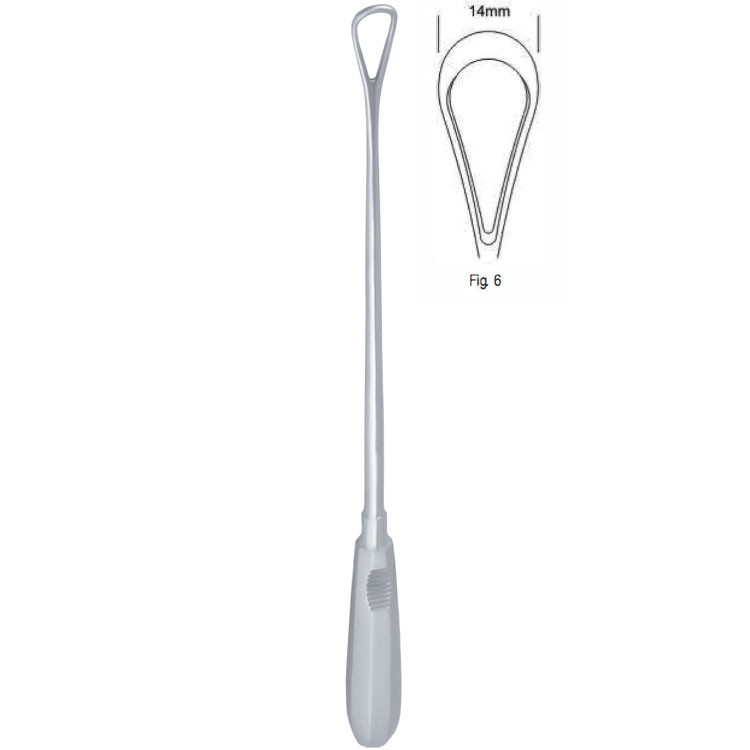 Skrobaczka maciczna Recamier tępa-sztywna 14mm 310mm fig.6