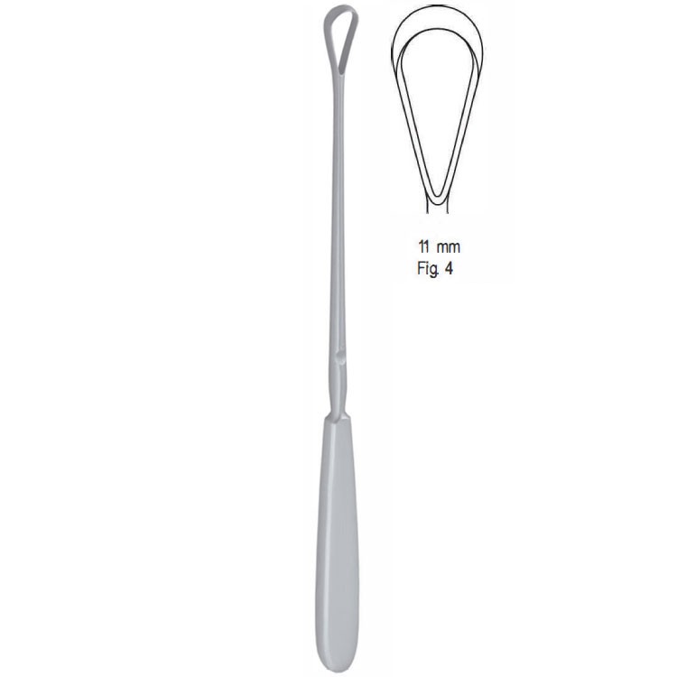 Skrobaczka maciczna Sims tępa-sztywna 11mm 255mm fig.4