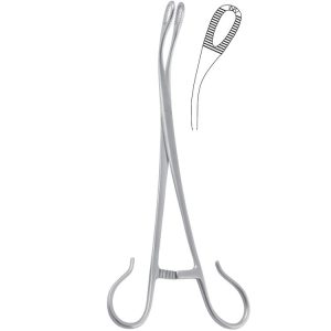 Kleszczyki Bhohmke do chwytania migdałków zagięte 210mm