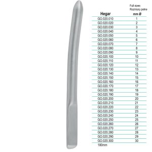 Rozszerzadło maciczne Hegar ø 3mm/180mm