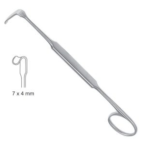 Hak Meyerding bez ząbków wklęsły uchwyt pierścieniowy 7x4mm/180mm