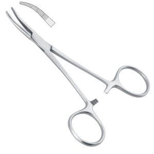 Kleszczyki naczyniowe Dunhill zagięte 180mm