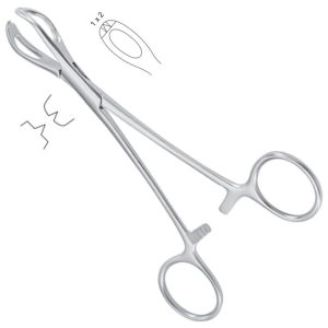 Kleszcze Lane do tkanek 1x2 ząbki, 200mm