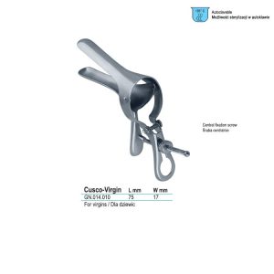 Wziernik pochwowy Cusco dla dziewic 75x17mm śruba centralnie