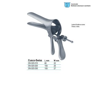 Wziernik pochwowy Cusco-Swiss 80x22mm S śruba z boku