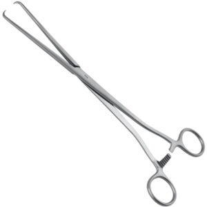 Forceps uterine teneculum Pozzi 1x1th 255mm