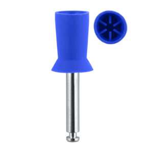 Prophy cup 6 web with skirt, stiff blue RA