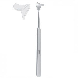 Retractor orbital/eye lid Tessier 17.5mm, 150mm black