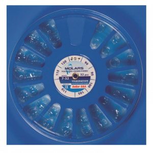 Zestaw koron poliestrowe trzonowce 7-32 (32 szt)