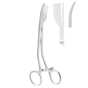 Clamp ramus Steinhauser curved left 150mm