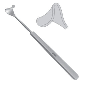 Retractor orbital/eye lid Tessier 17.5mm, 150mm