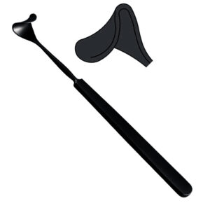 Retractor orbital/eye lid Tessier 20mm, 150mm black