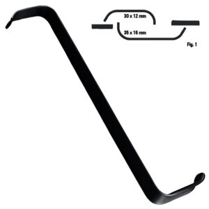 Retractor soft tissue Tessier z-shape fig.1, 150mm black