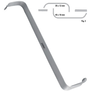 Retractor soft tissue Tessier z-shape fig.2, 150mm