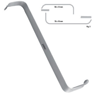 Retractor soft tissue Tessier z-shape fig.4, 150mm