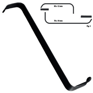 Retractor soft tissue Tessier z-shape fig.4, 150mm black