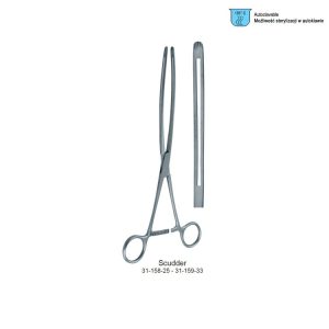 Kleszczyki zaciskowe jelitowe Scudder proste 250mm