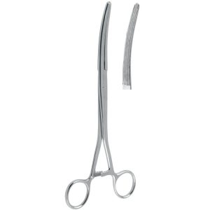 Kleszczyki zaciskowe jelitowe Parker-Kerr zagięte 270mm