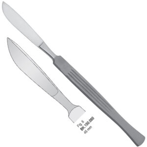 Scalpel stainless steel 45mm blade fig. 6, 165mm