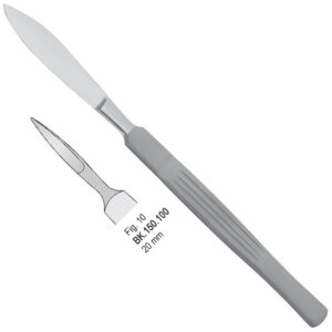 Scalpel stainless steel pointed 20mm blade fig. 10