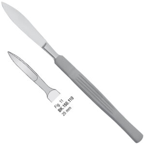 Scalpel stainless steel pointed 25mm blade fig. 11